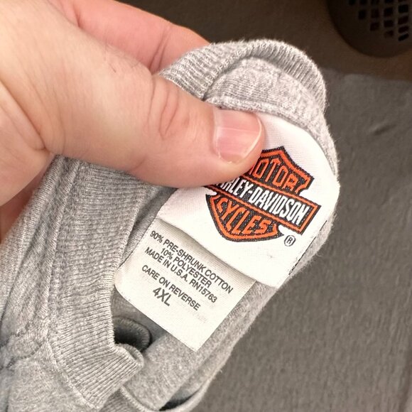 Harley Davidson Rochester T Shirt Mens Size 4XL Gray Graphic Print Short Sleeve - Picture 4 of 4